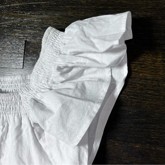 NWT* Pink Diamond White 100% Cotton Tiered Mini Dress Size 8 - Picture 4 of 16